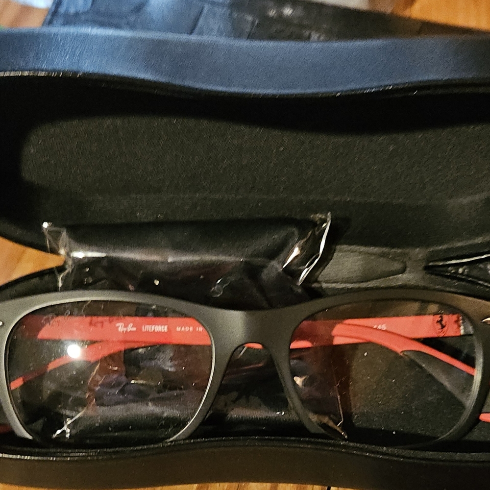 Ray-Ban Black and Red Glasses